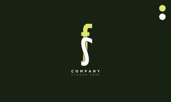 FS Alphabet letters Initials Monogram logo SF, F and S vector