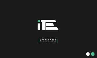 IE Alphabet letters Initials Monogram logo EI, I and E vector
