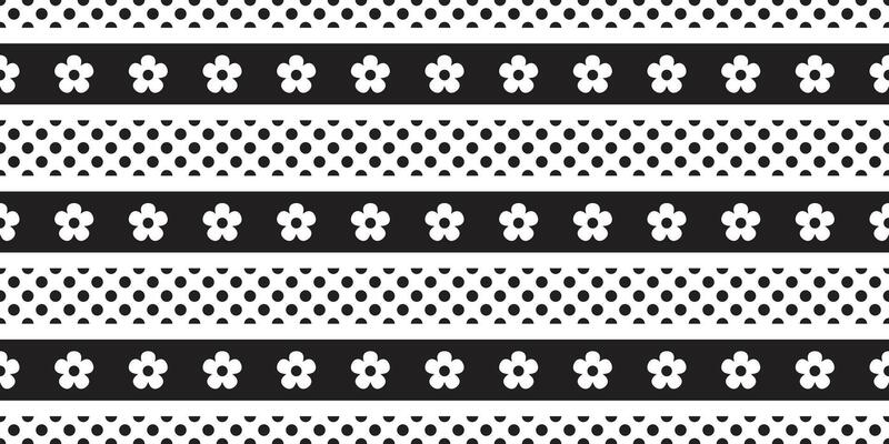 daisy flower seamless pattern polka dot plant tile background repeat wallpapergift wrapping paper doodle illustration design scarf isolated
