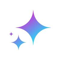Generate AI Abstract Symbol. Artificial Intelligence Colorful Stars Icon vector