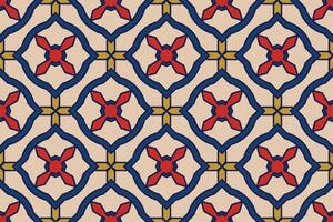 seamless geometric ornamental pattern. Tile mosaic vibrant texture Decorative bright colorful background. repeatable symmetry print vector