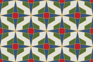 seamless geometric ornamental pattern. Tile mosaic vibrant texture Decorative bright colorful background. repeatable symmetry print vector