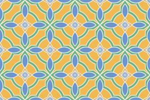 Bright geometric seamless pattern. Mosaic color ornament print. Tile trendy background vector