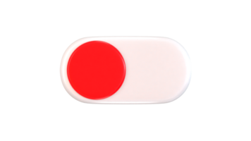 Toggle switch off and on buttons icon 3d rendering illustration png