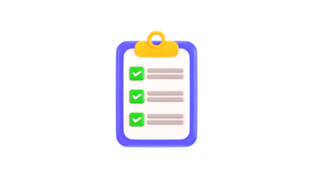 clipboard icon on todo list icon 3d rendering illustration png