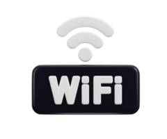 wireless connection icon 3d render png