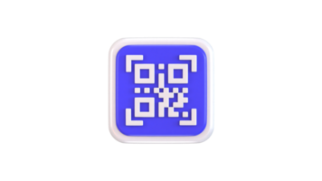 qr code scanning icon for payment qr code icon 3d render png