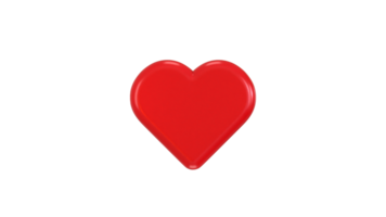 3D Red Heart Beating, Valentine's Day concept with Heartbeat Reading inside png