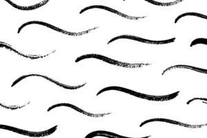 Black ink brush stroke wave pattern. Hand drawn sea wave pattern background in japanese style. illustration vector