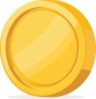 illustration of a gold coin featuring the Bitcoin symbol vector