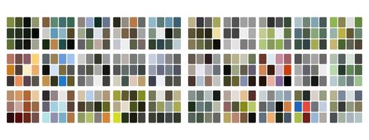 Tree and forest color palette. Trend color palette guide template. Fit for fashion designers, business, and paints colors company. Match combinations. Eps 10. vector