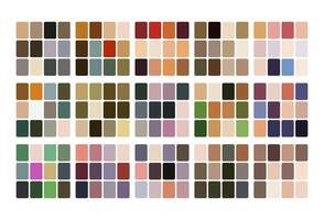 Almond color palette. Trend color palette guide template. Fit for fashion designers, business, and paints colors company. Match combinations. Eps 10. vector