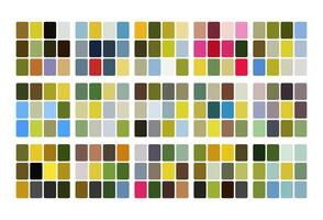 Sunflower color palette. Trend color palette guide template. Fit for fashion designers, business, and paints colors company. Match combinations. Eps 10. vector