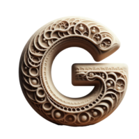 The letter g is made of intricate designs png