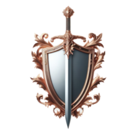 A shield with a sword on it png