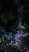 viagem através espumante Estrela Campos dentro vibrante espaço - 3d animação ciclo video