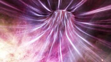 3d animatie van ruimte reizen door een kosmisch wormhole video