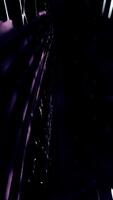 Neon Tunnel Light Animation. Abstract Sci-Fi Data Stream Loop video