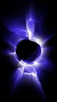 Glowing Fractal Light Wave with Blue and White Abstract Energy Pattern video