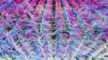 Futuristic Wireframe Geometry Extrusion. 3D Animation Loop in Neon Colors video