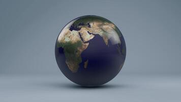 3D Animation of Earth Rotating on Pastel Background video