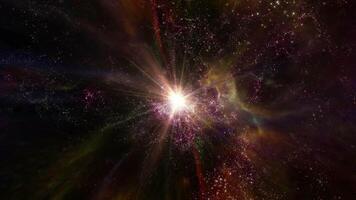 Super Nova explodindo dentro Estrela Campos 3d animação ciclo video