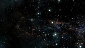 Rear View. Journey Through Vast Space with Nebulas and Star Clusters video