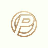 Initial OP or PO Logo design, Monogram Letter O with P combination vector