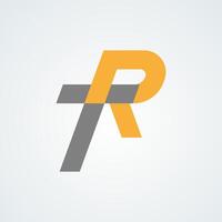 Initial RT or TR Logo design, Monogram Letter R with T combination vector