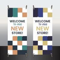 Corporate business rollup template design set with different colors 01 vector