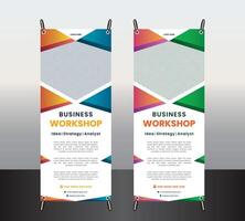 template of modern Business rollup design vector
