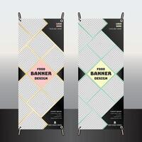 Fast-food roll up set design vector