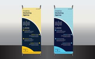 a bundle of 2 templates of business rollup template vector