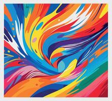 Abstract colorful background design with organic and geometric shapes vector