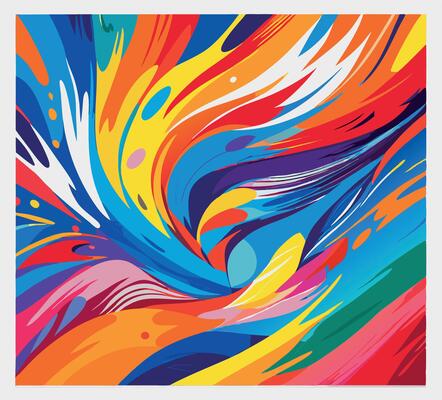 Abstract colorful background design with organic and geometric shapes