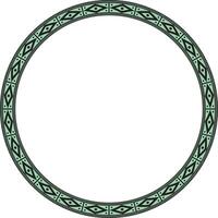 round green border ornament. Native American tribes framework, circle. vector