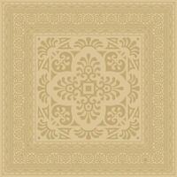 square gold border, frame, Pompeii. Rectangle Neopolitan ornament. Art of Ancient Rome. Template for stained glass vector