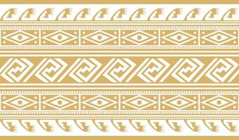 seamless golden border ornament. Native American tribes framework. vector