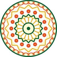 colored round ancient persian ornament. National Iranian circle of ancient civilization. vector