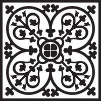 monochrome square European ornament. Classic pattern of Ancient Greece, Roman Empire. Suitable for sandblasting, plotter and laser cutting. vector
