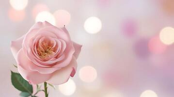 Rose with bokeh background. photo