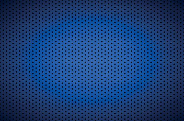 Structured dark blue metallic perforated background, technology illustration