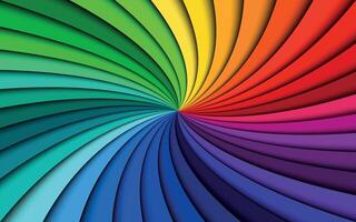 Rainbow modern swirl, colorful abstract background, simple illustration vector