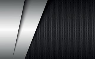 Black and white modern material design with polygon background, corporate template for your business, abstract widescreen background vector