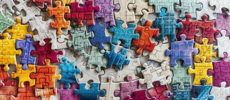 Multi colored puzzle. photo