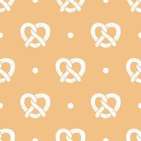 Seamless patterns of Pretzel cartoon doodle. vector