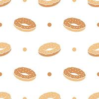 Seamless patterns of Donut cartoon doodle. vector
