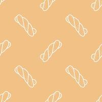 Seamless patterns of Bakery bread cartoon doodle. vector