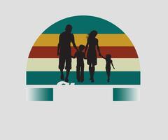 Happy Family Day American Celebrating t-shirt design and web banner design on white background vector