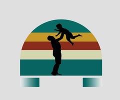 Happy Father's Day American Celebrating t-shirt design and web banner design on white background vector